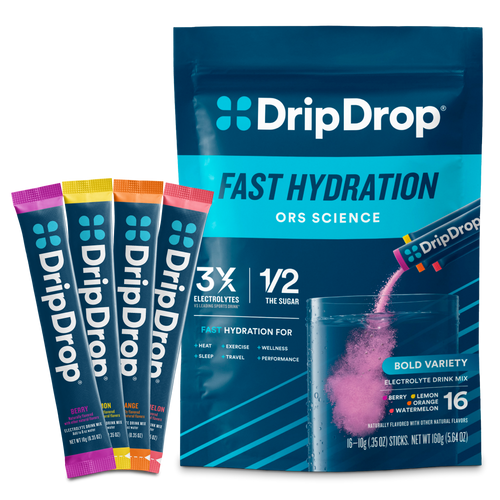 DripDrop Bold Variety Pack Electrolyte Powder, 8 oz sticks, 16 count E2