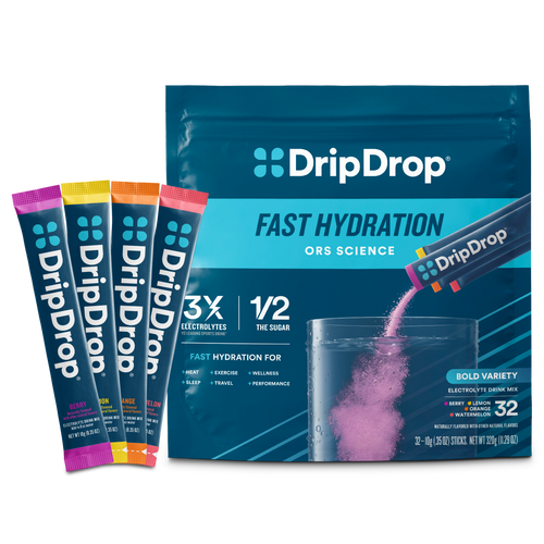 DripDrop Bold Variety Pack Electrolyte Powder, 8 oz sticks, 32 count E9