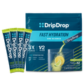 DripDrop Lemon Lime Electrolyte Powder, 8 oz sticks, 32 count E5