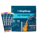 DripDrop Tropical Variety Pack Electrolyte Powder, 8 oz sticks, 32 count Z9