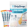 DripDrop Zero Sugar Citrus Variety Pack Electrolyte Powder, 8 oz sticks, 16 count W3