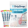 DripDrop Zero Sugar Classic Variety Pack Electrolyte Powder, 8 oz sticks, 16 count E8