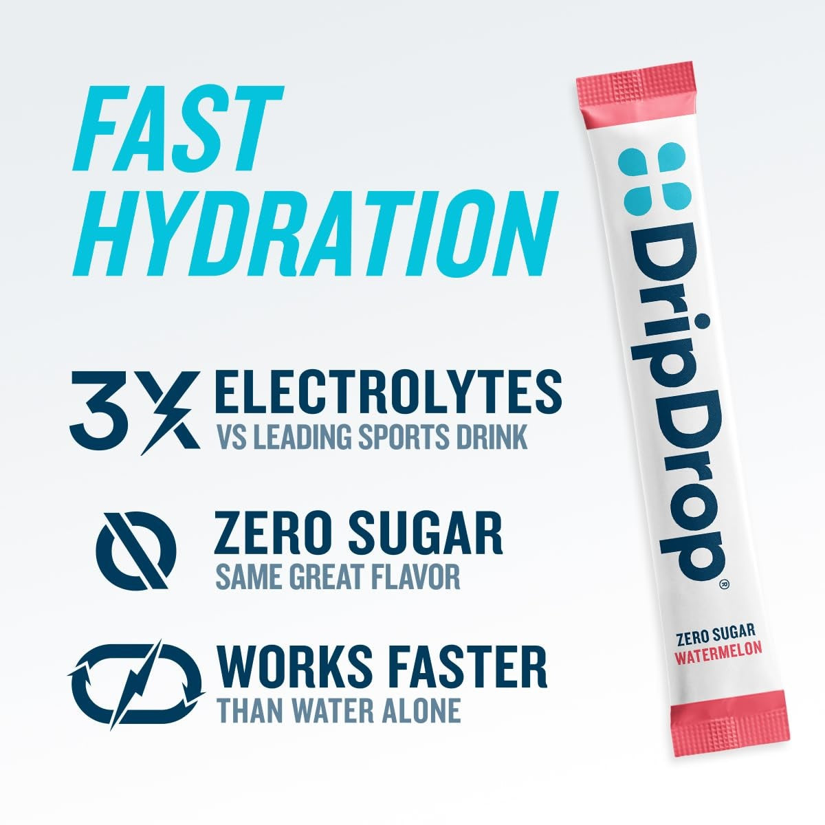 DripDrop Zero Sugar Classic Variety Pack Electrolyte Powder, 8 oz sticks, 16 count E8