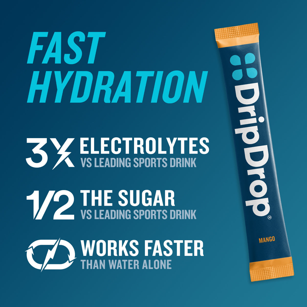 DripDrop Tropical Variety Pack Electrolyte Powder, 8 oz sticks, 32 count Z9