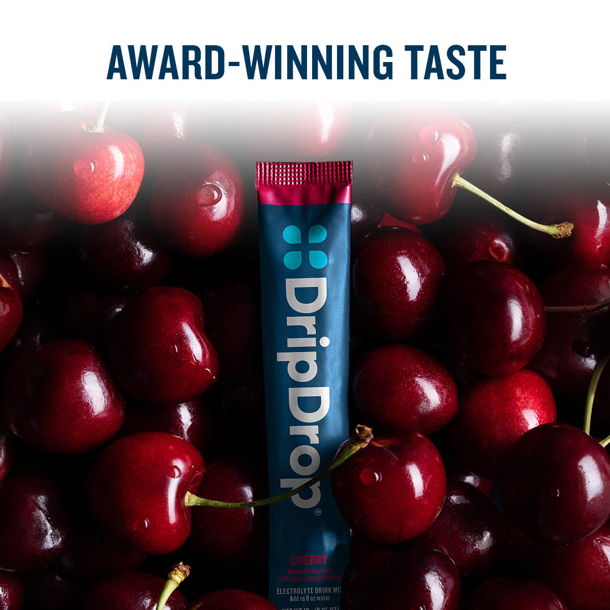 DripDrop Cherry Electrolyte Powder, 8 oz sticks, 32 count Q0