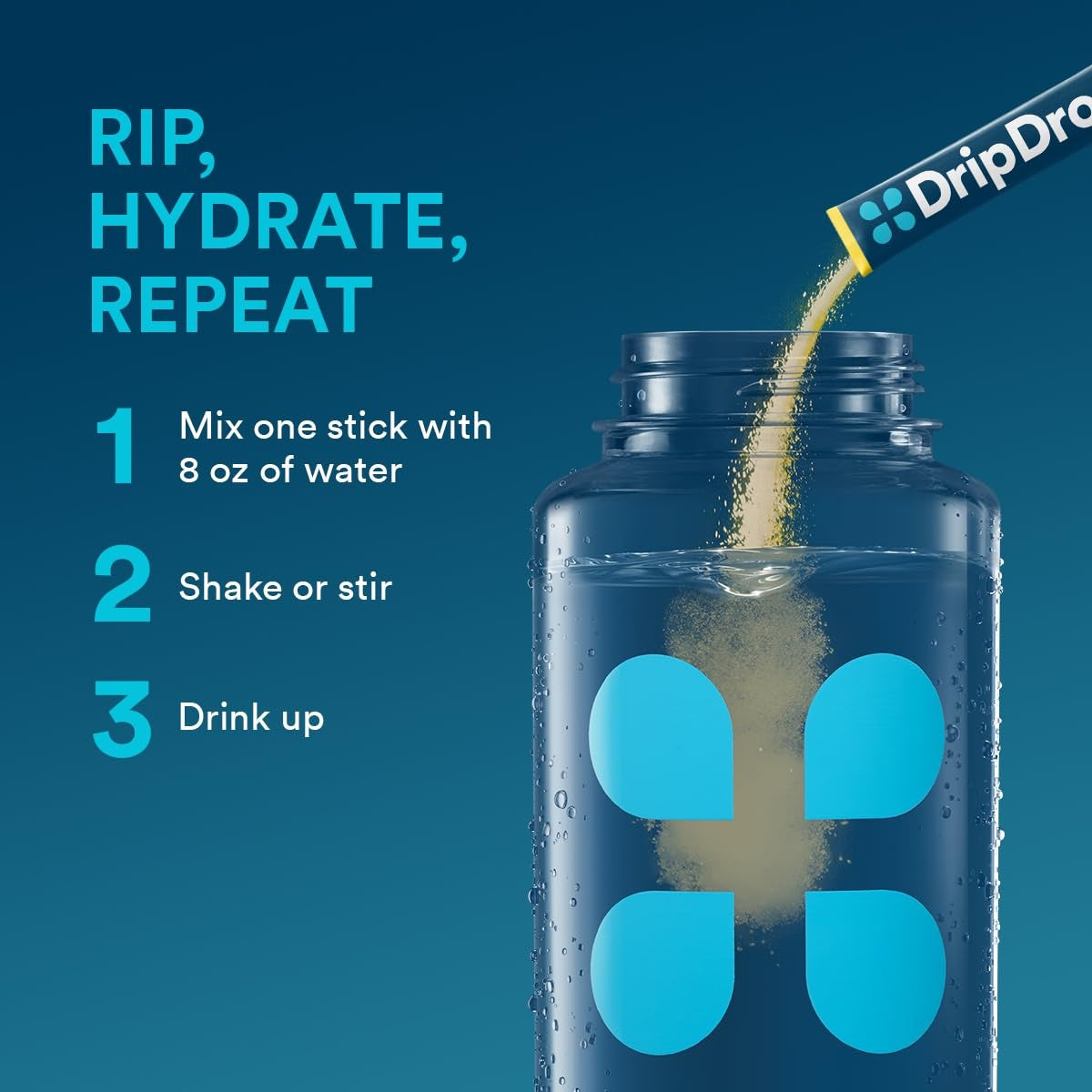 DripDrop Lemon Electrolyte Powder, 8 oz sticks, 32 count M7